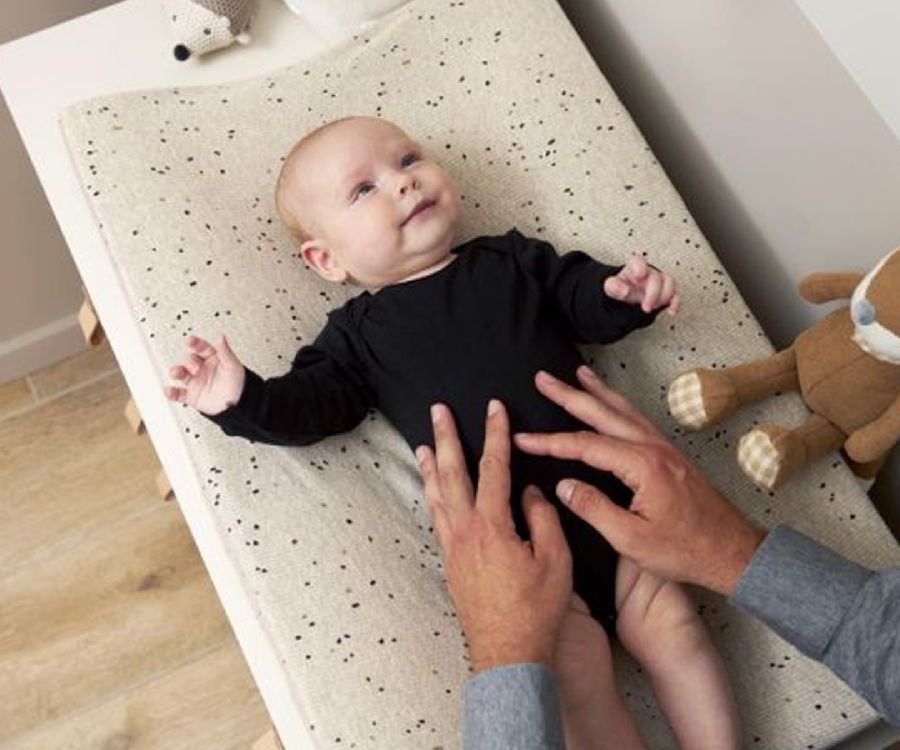 Waskussen hoes Meyco Baby | Rib Mini Spot sand melange