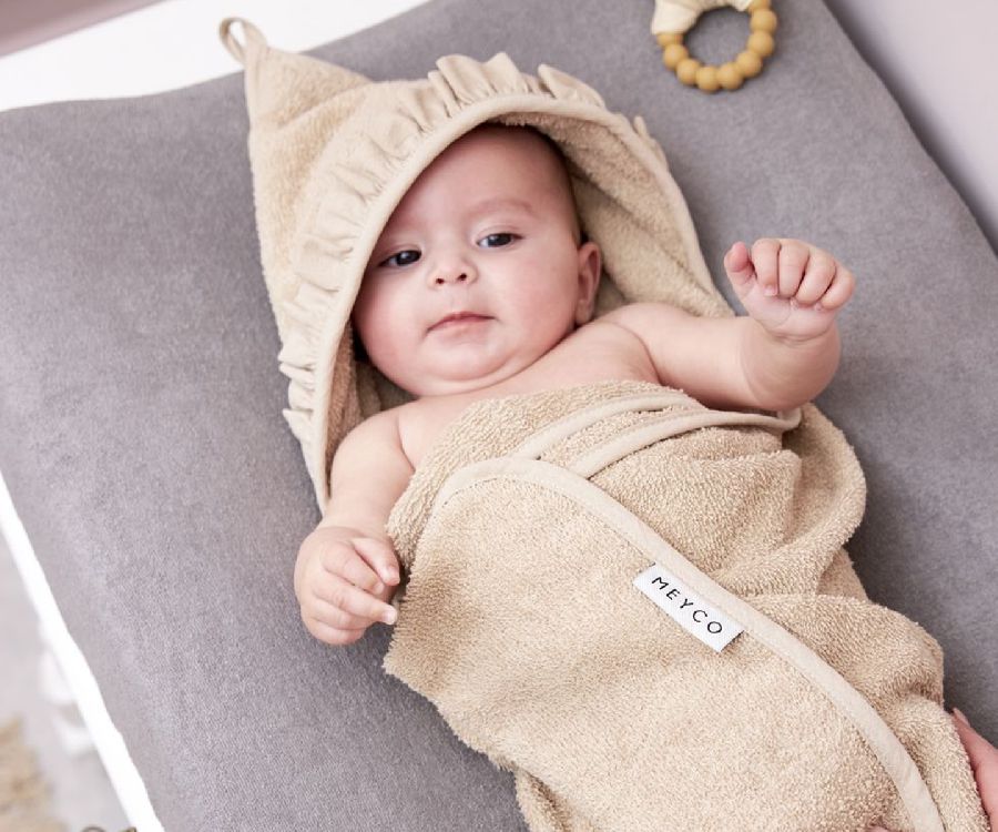Badcape Meyco Baby | Ruffle sand
