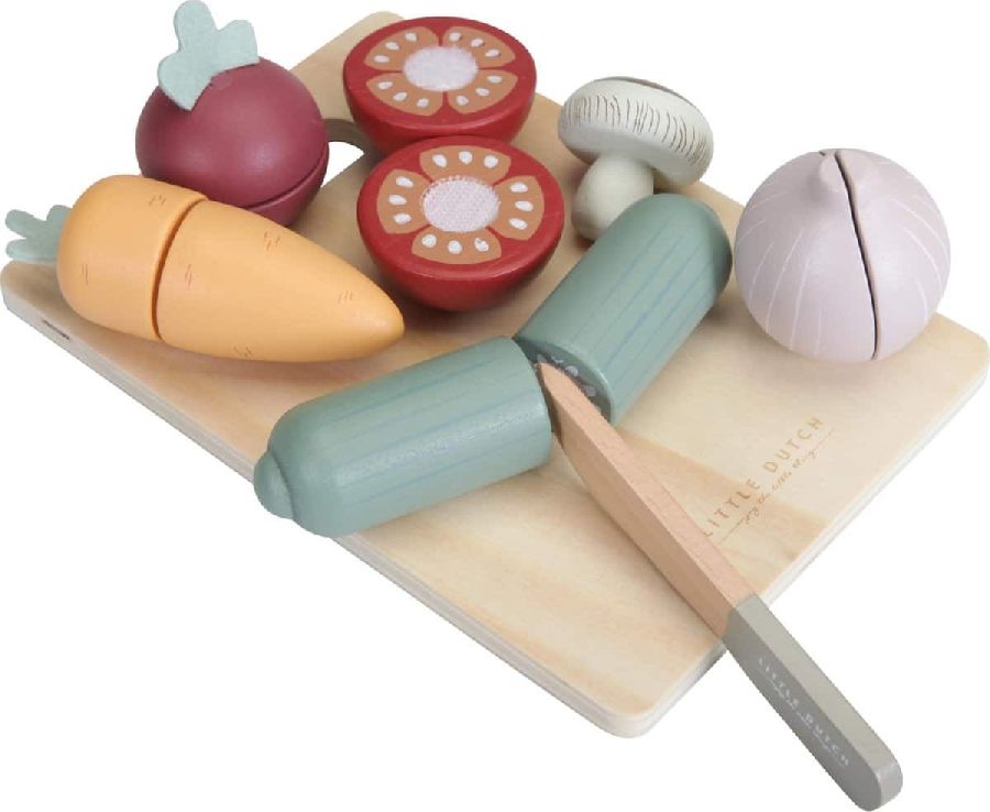 Keuken speelset Little Dutch Houten snijset groenten | Keuken