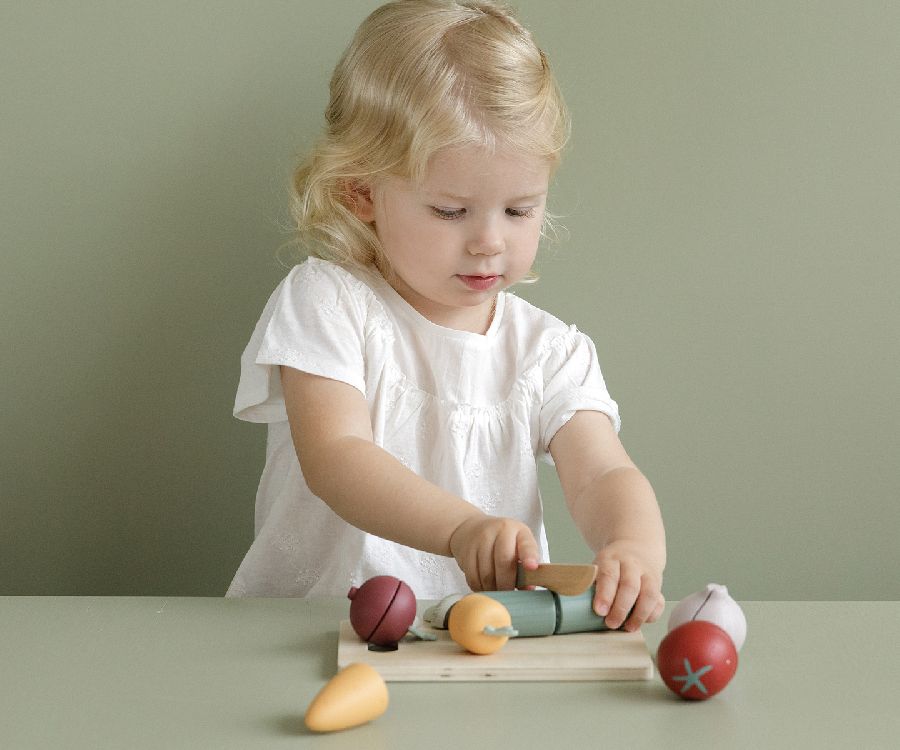 Keuken speelset Little Dutch Houten snijset groenten | Keuken