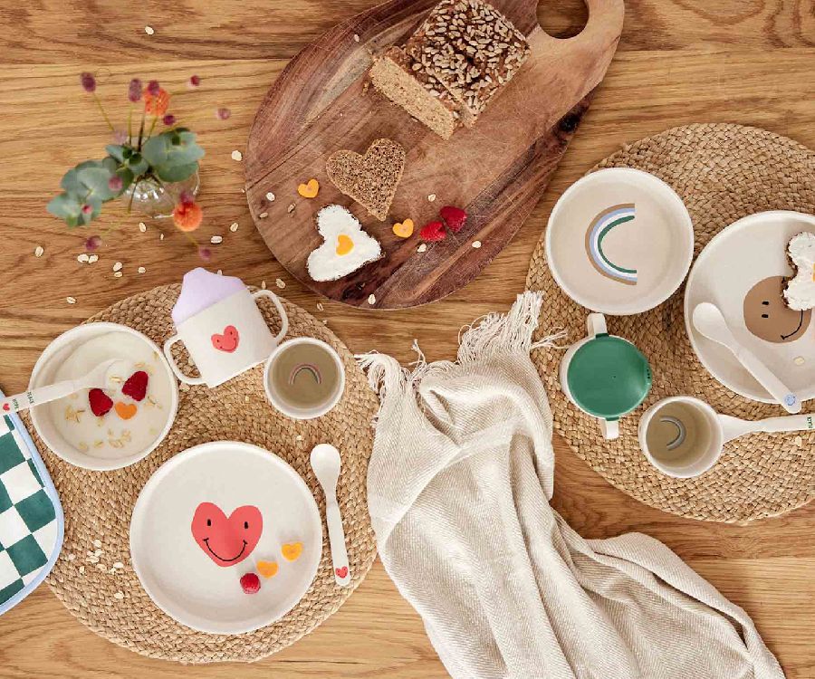Eetset Laessig Dish Set | Happy Rascals Heart/Little Gang