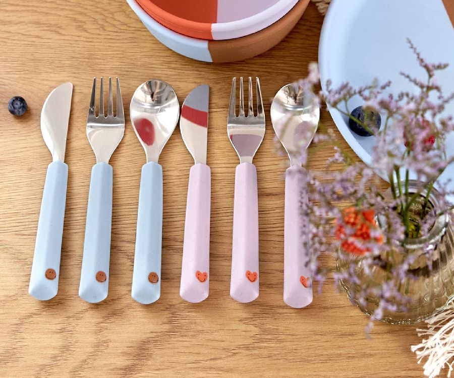 Bestek Laessig Cutlery, lepel/vork/mes | Happy Rascals Heart/Little Gang