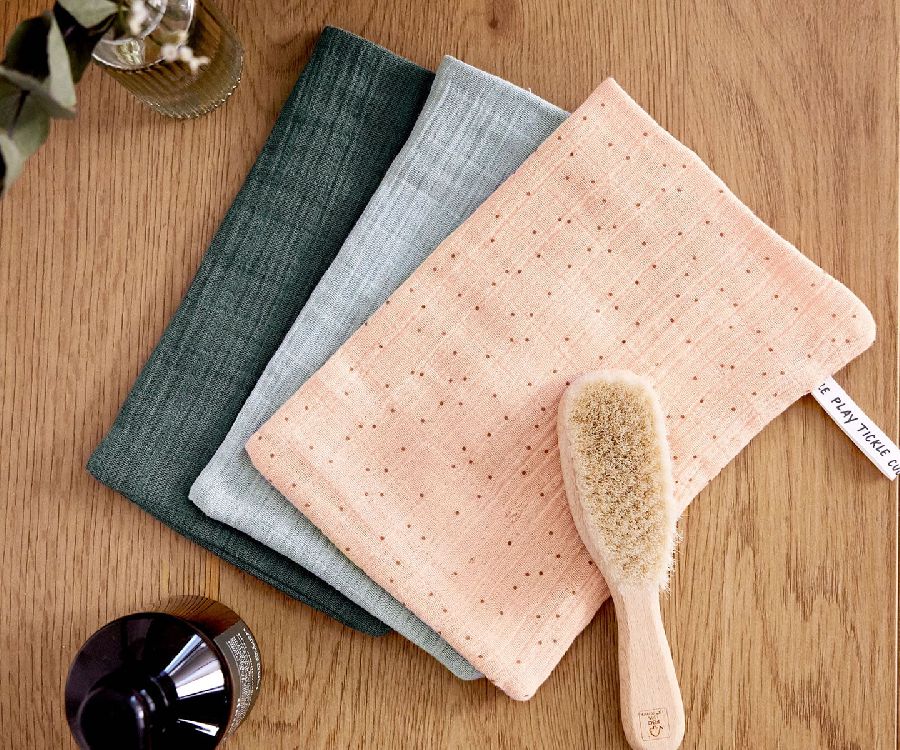 Washandje Laessig Wash Glove | Muslin petrol green