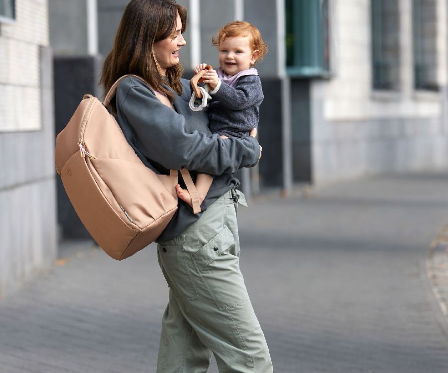 Verzorgingstas Laessig Slender Up Backpack, rugzak met luiermat | Green Label