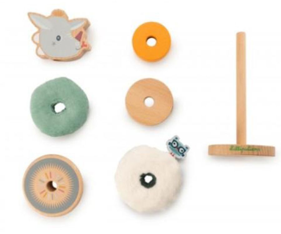 Stapelspeelgoed Lilliputiens Stapelpiramide Joe | stapelringen