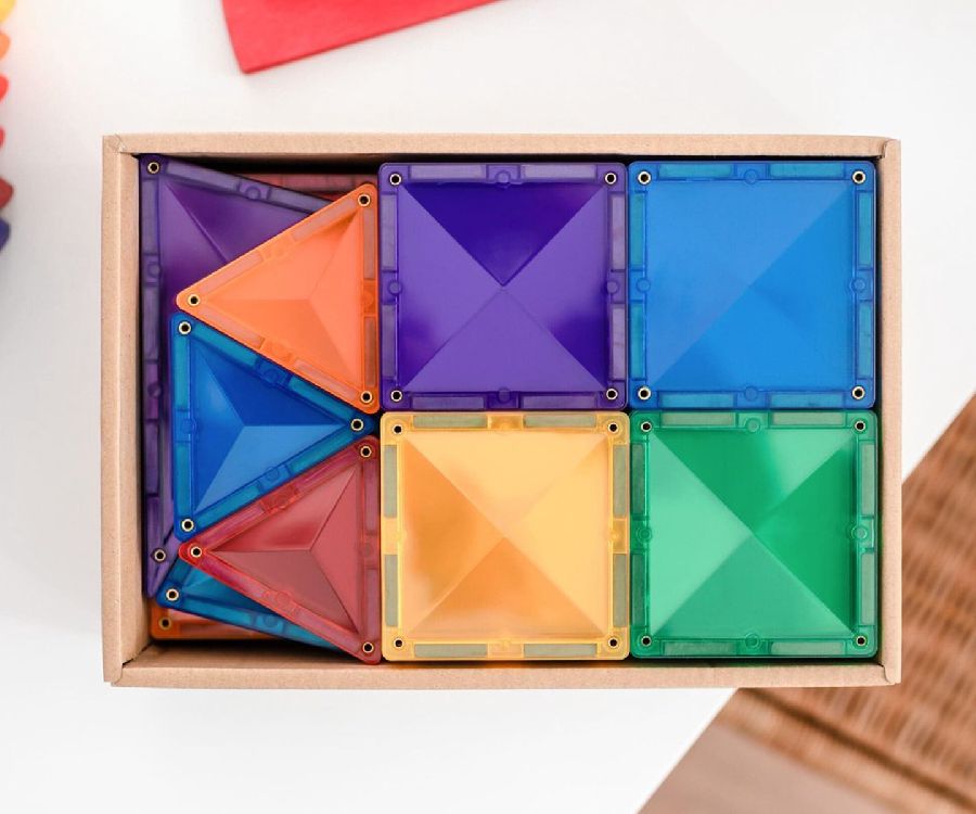 Magnetisch speelgoed Connetix Tiles Starter Pack - 60 | Magnetic Tiles Rainbow Range