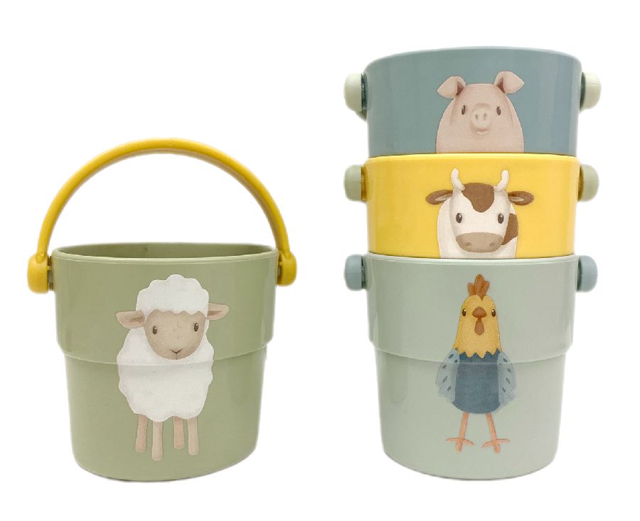 Badspeelgoed Little Dutch Bath Cups | Farm