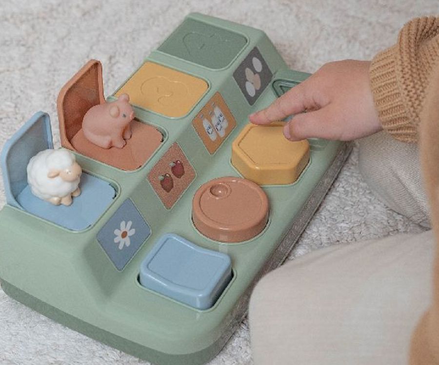 Educatief spel Little Dutch Pop Up Animals | Farm