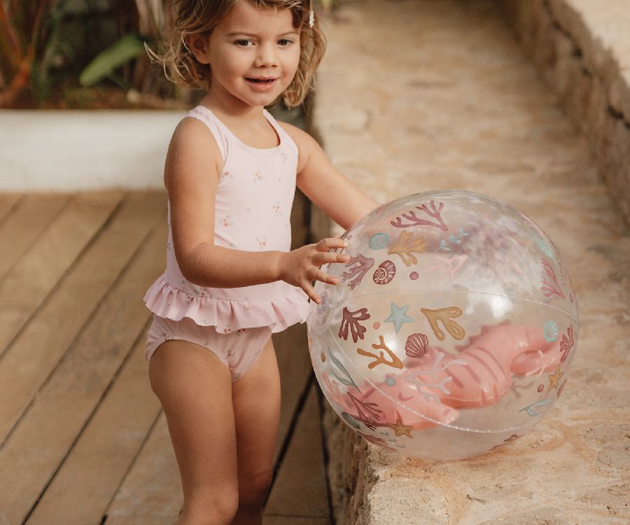 Strandspeelgoed Little Dutch, Beachball 3D Figure | Ocean Dreams pink