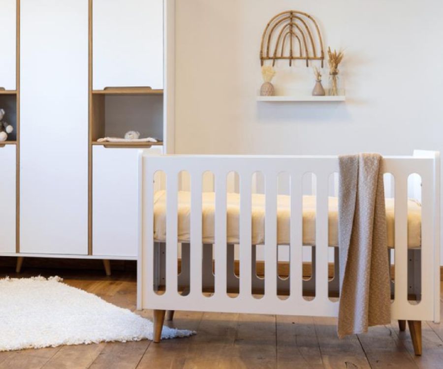 Bed Pericles, Boho White, Boho White 70x140 omvb, babybed omvormbaar tot bedbank