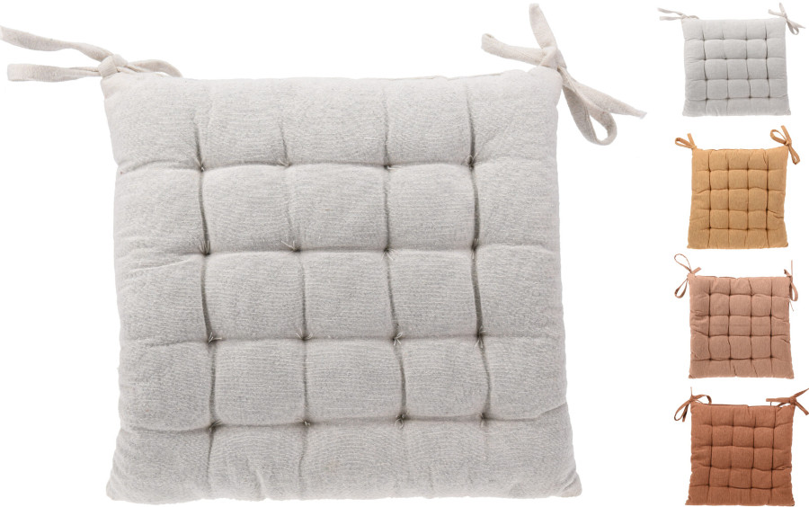 Stapelstoelkussen off white/ocher/sand/terra