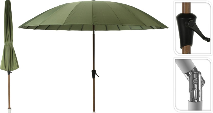Parasol Shanghai, dark green, 280 x 244 cm