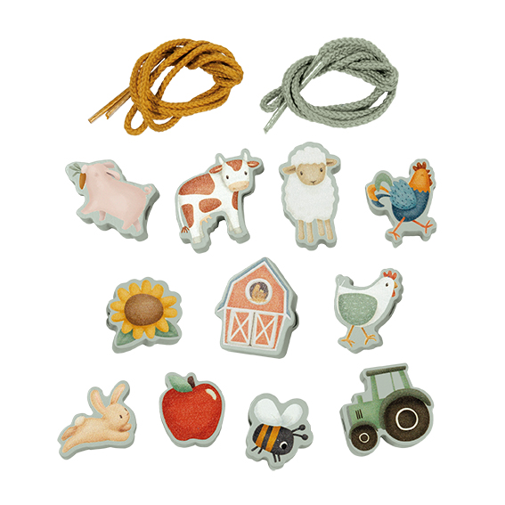Educatief spel Little Dutch Lacing Beads | Little Farm