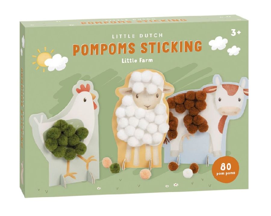 Knutselmateriaal Little Dutch Pom Pom Cards | Little Farm