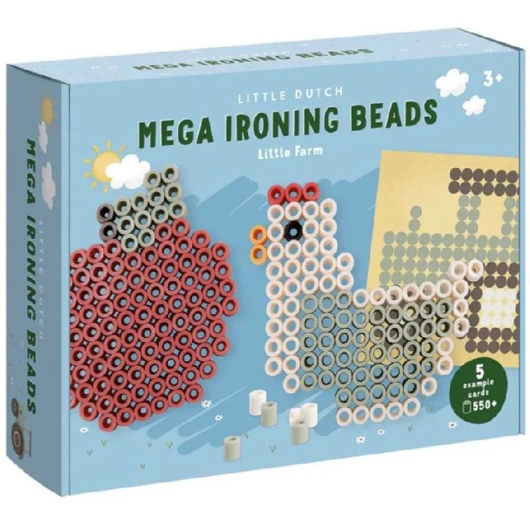 Knutselmateriaal Little Dutch Mega Iron On Beads | Little Farm