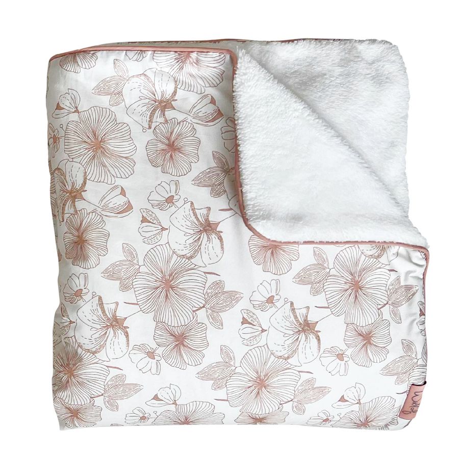 Deken Witlof For Kids Tuck-Inn, geschikt voor wieg/draagmand | Flower Powder