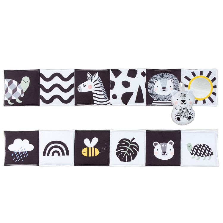 Zacht boekje Taf Toys Black & White Book | contrastboek