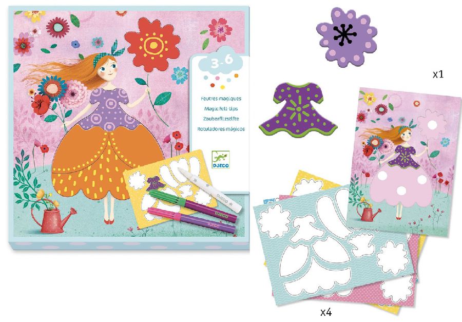 Kleurmateriaal Djeco Marie's pretty dresses | Drawing