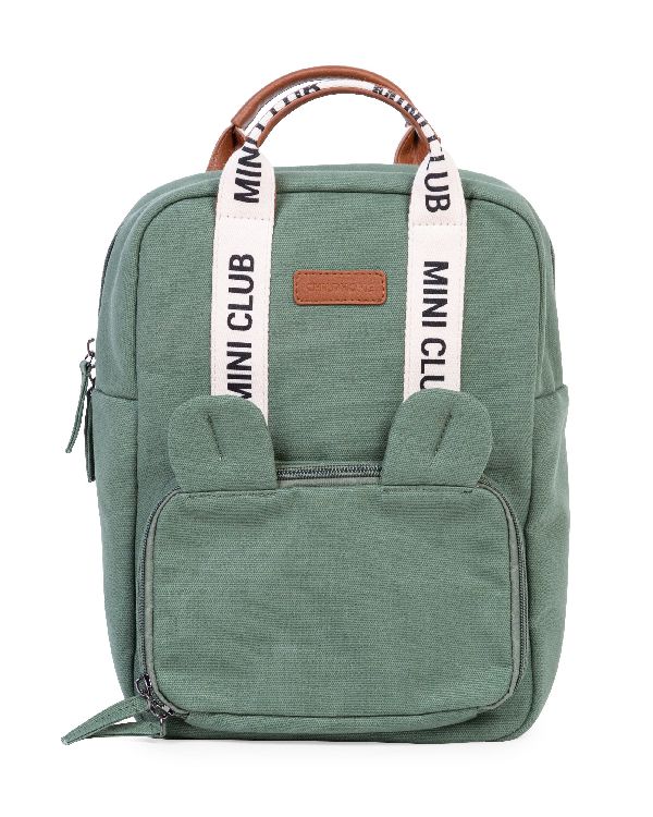 Rugzak Childhome Mini Club Signature Canvas | Signature Canvas green