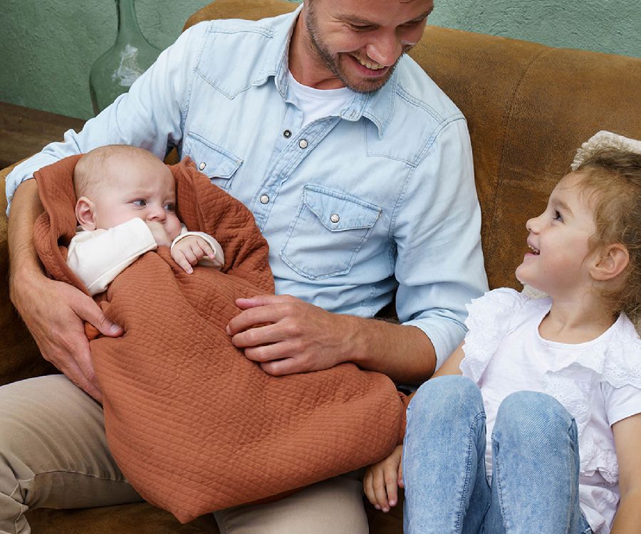 Deken Doomoo Dream, geschikt voor wieg/draagmand/park/babynest Doomoo Cocoon | Tetra Jersey terracotta