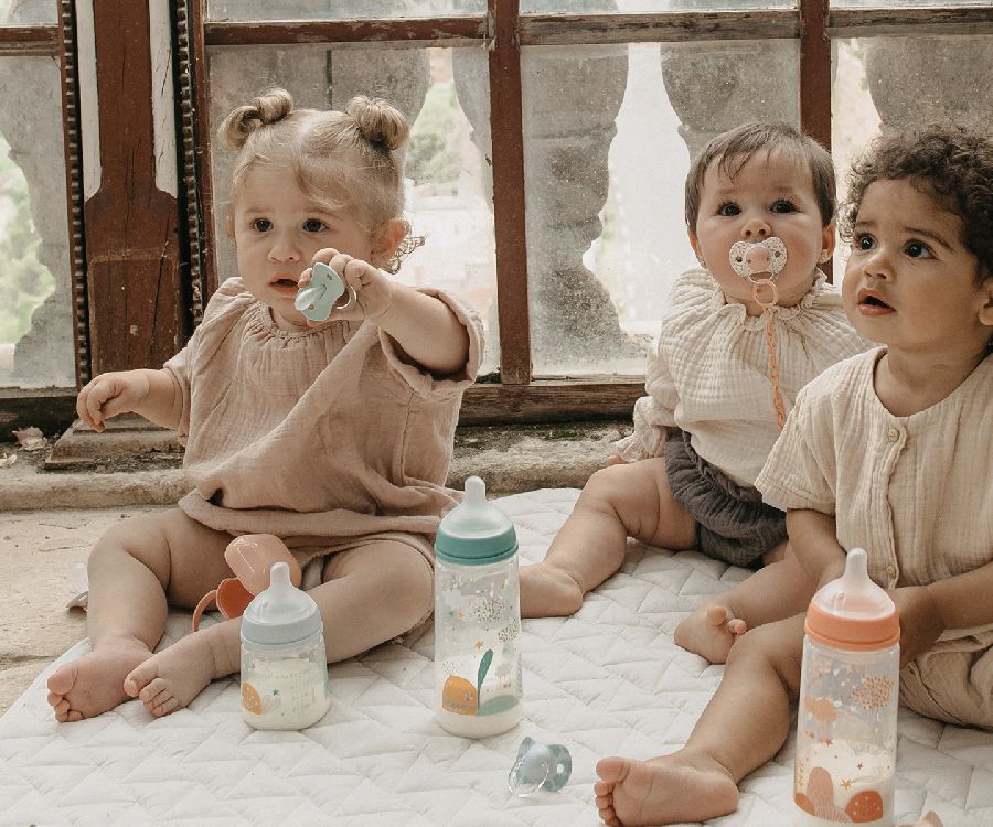 Fles Suavinex, breedhalsfles, 150 ml | Dreams blue