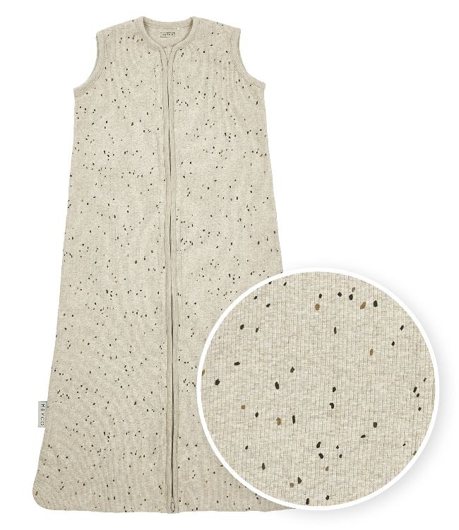 Slaapzak Meyco Baby, 9/12 maanden, 0.3 TOG | Rib Mini Spot sand melange