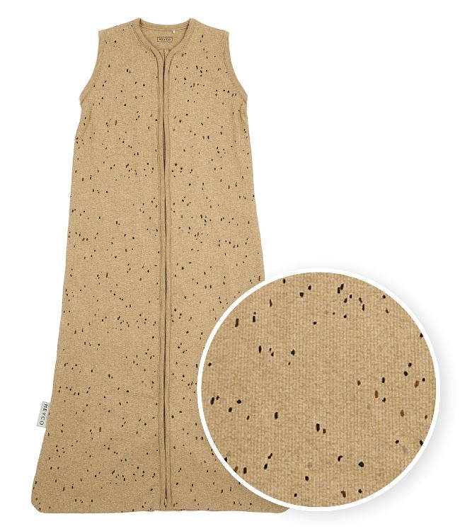 Slaapzak Meyco Baby, 9/12 maanden, 0.3 TOG | Rib Mini Spot toffee melange