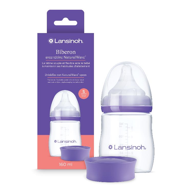 Fles Lansinoh, breedhalsfles, 160 ml | Natural Wave