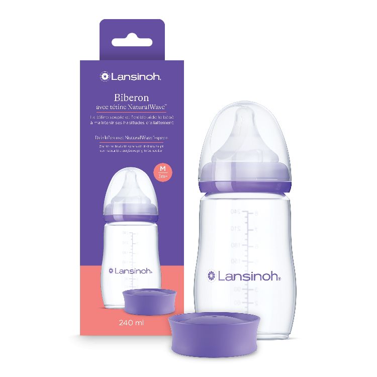 Fles Lansinoh, breedhalsfles, 240 ml | Natural Wave