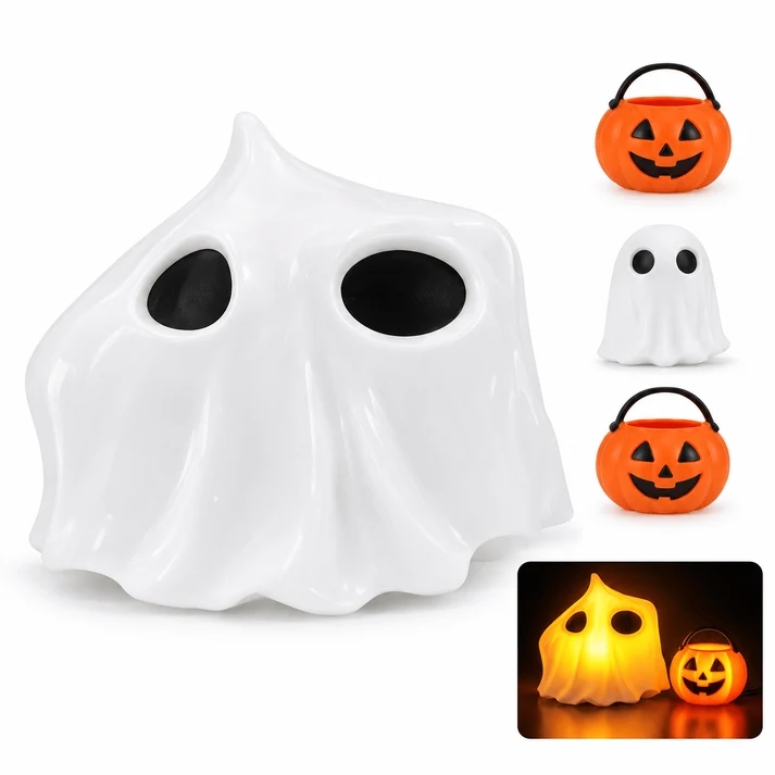Verlichting Halloween, theelicht, D 4.5 x H 3 cm