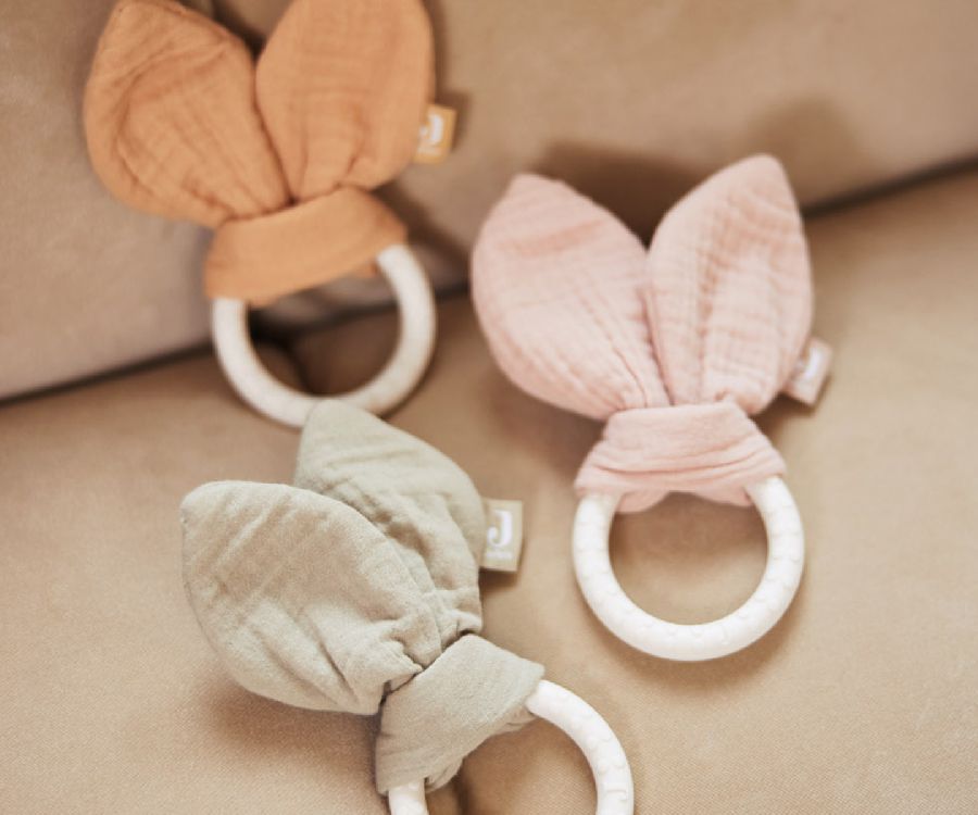Bijtring Jollein Bijtring Jollein Bunny Ears | Bunny Ears wild rose