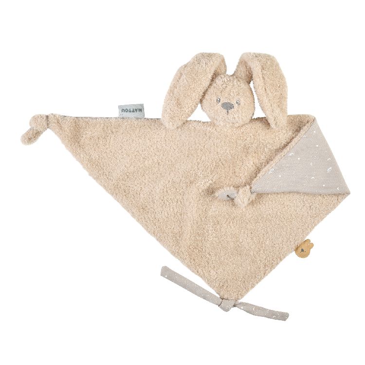 Knuffeldoek/fopspeendoekje Nattou, Maxi Doudou Glow in the dark | Lapidou teddy sand/Teddy