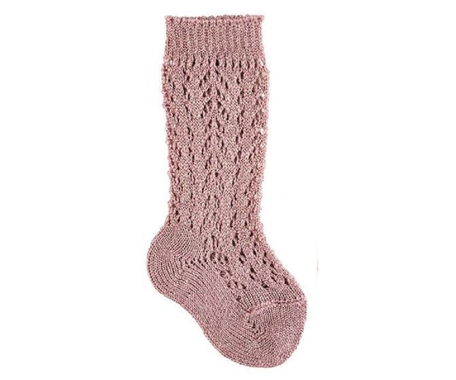 Kousen Condor Mettalic Yarn Openwork Knee High Socks, kniekousen