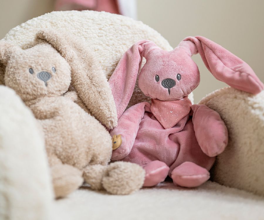 Knuffel Nattou, Cuddly Glow in the dark | Lapidou old pink