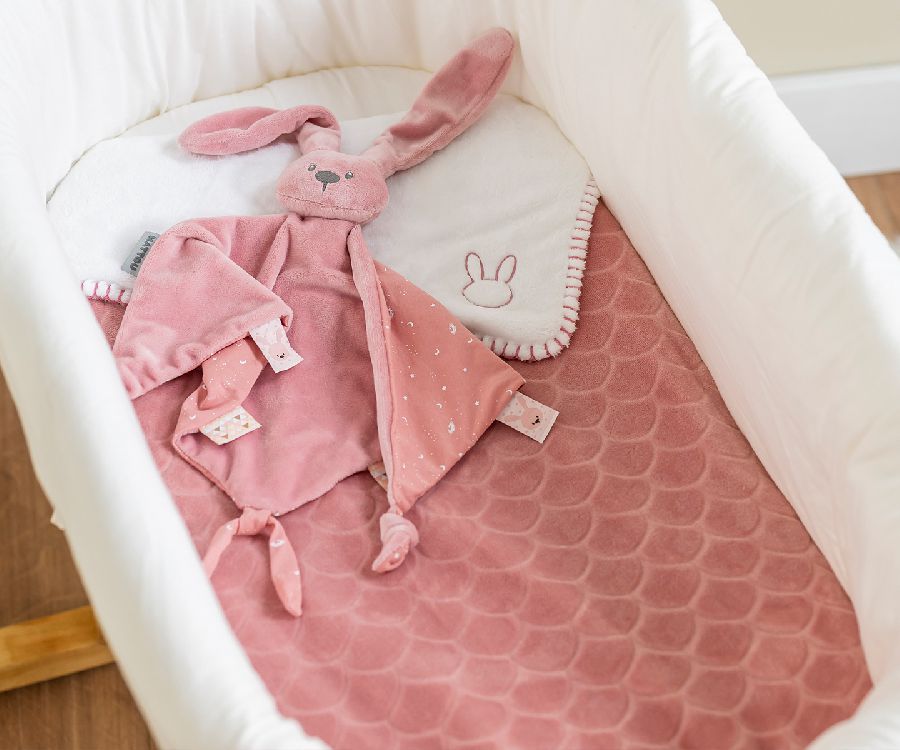 Knuffeldoek/fopspeendoekje Nattou, Maxi Doudou Glow in the dark | Lapidou old pink