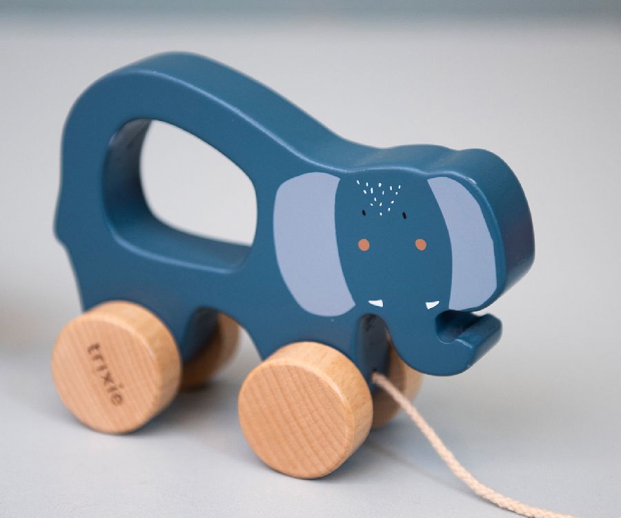 Duw- & trekfiguur Trixie Pull along toy | Mrs. Elephant Playtime