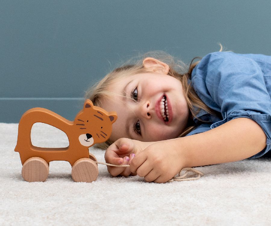 Duw- & trekfiguur Trixie Pull along toy | Mr. Tiger Playtime