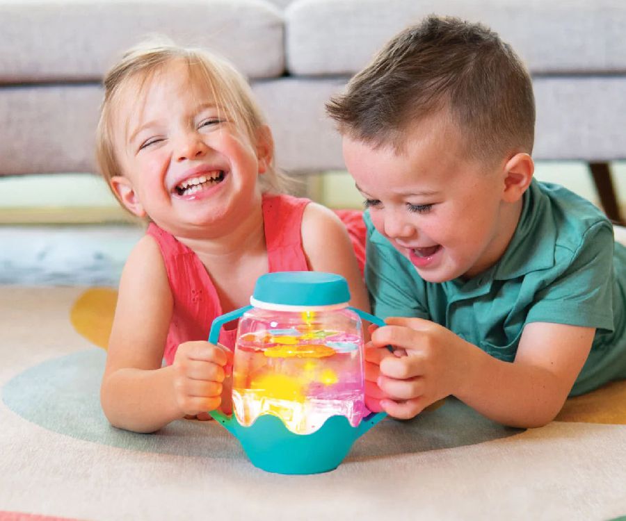 Gevulde fles & figuur Glo Pals Sensory Play Jar
