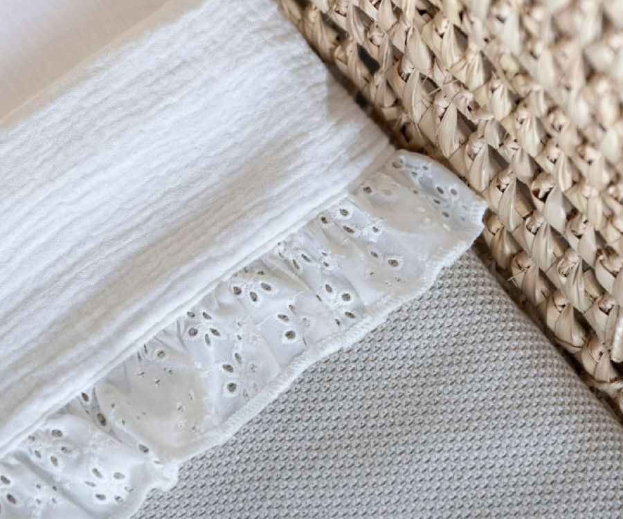 Laken Baby's Only, geschikt voor wieg/draagmand/park | Calm white