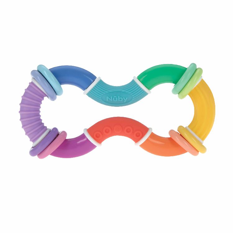 Rammelaar Nuby Twist & rattle teether toy with rings