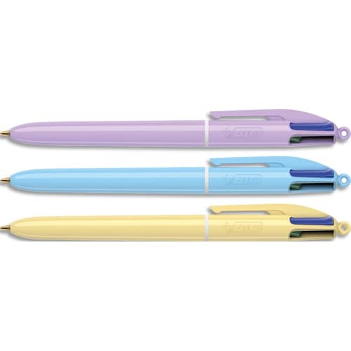Balpen Bic 4 Colours Pastel, standaard