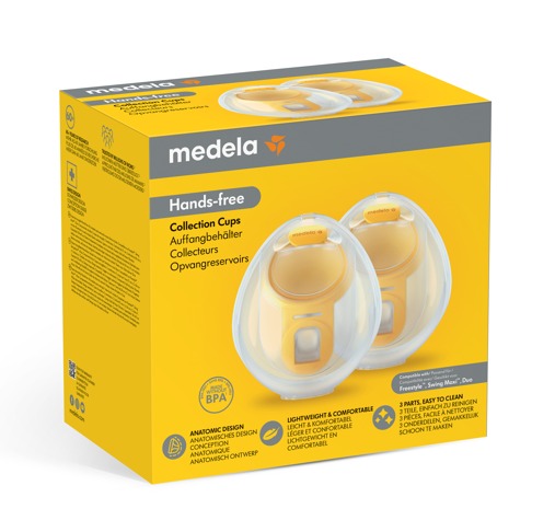 Omvormset tot hands-free borstpomp Medela Hands-free collection cups, geschikt voor borstpomp Medela Solo Hands-Free/Swing Maxi Hands-free/Freestyle Hands-free