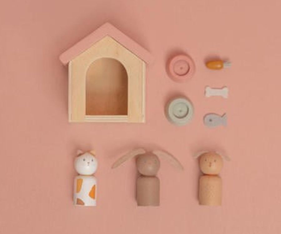 Poppenhuis & aanvulsets Little Dutch Huisdieren | Poppenhuis