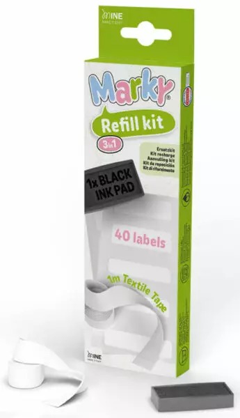 Stempelkussen met inkt, Refill Kit inkt: zwart voor Marky DIY Marky 1 stuk(s)