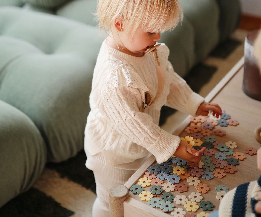 Blokken Mushie Connect Toy Hex | bouwblokken