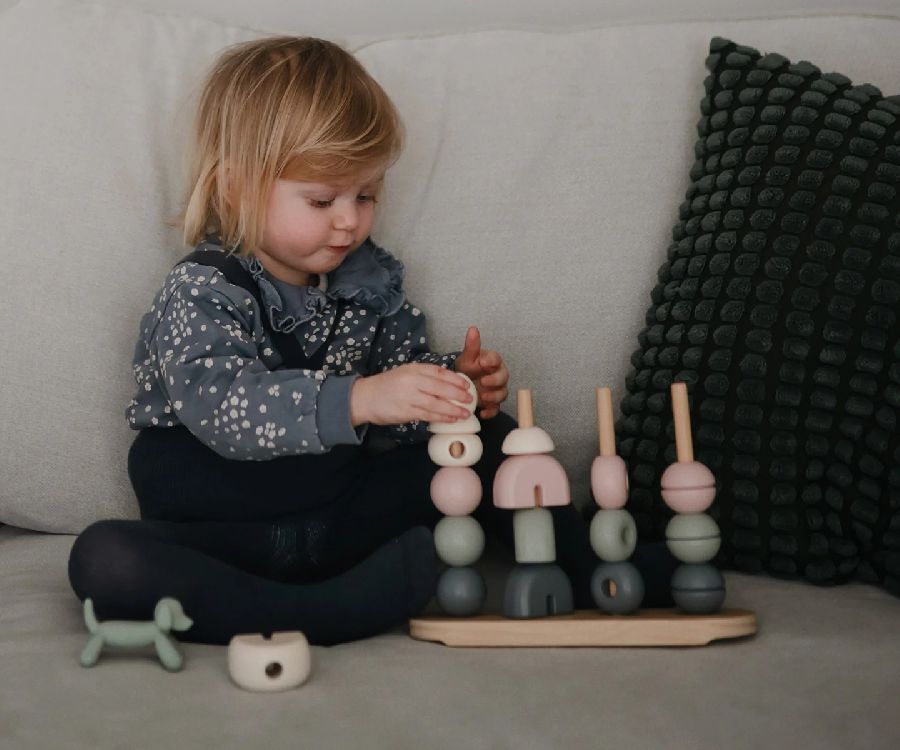 Stapelspeelgoed Mushie Multi Shape Stacker | stapelfiguur