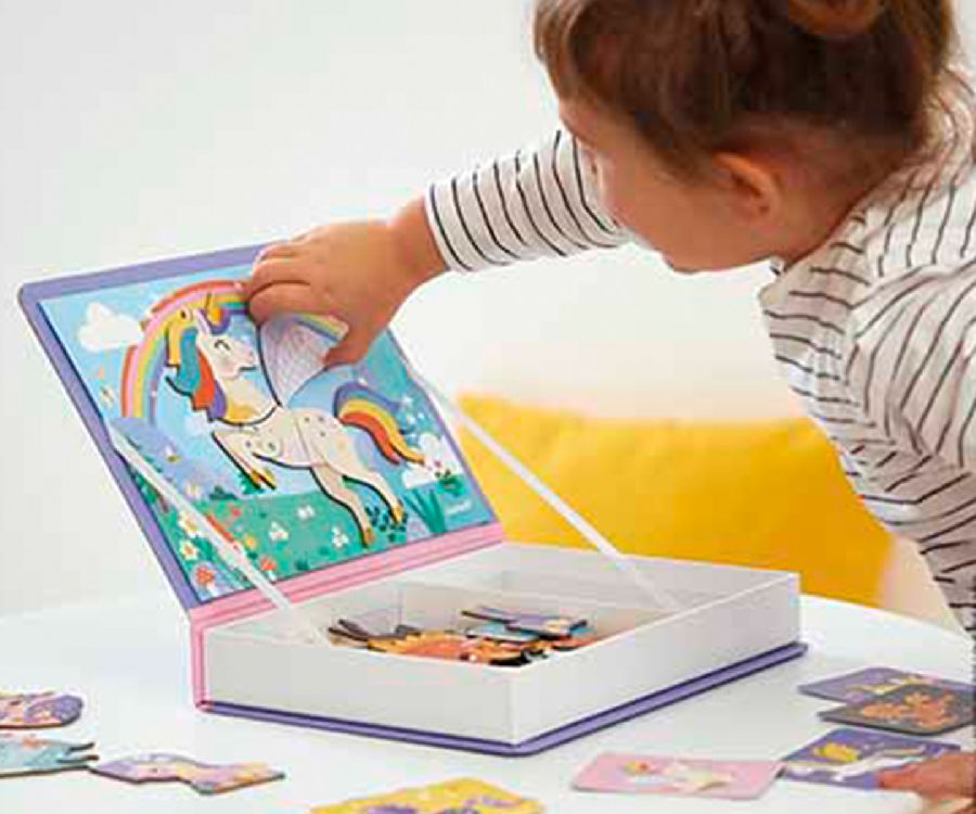 Magnetisch speelbord Janod Unicorns | Magneti Book