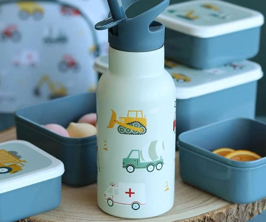 Drinkfles/thermosfles A Little Lovely Company Stainless Steel Drink Bottle | Vehicles