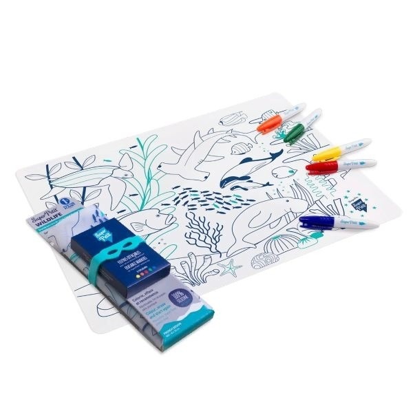 Kleurmateriaal Super Petit Colouring mat | Wildlife