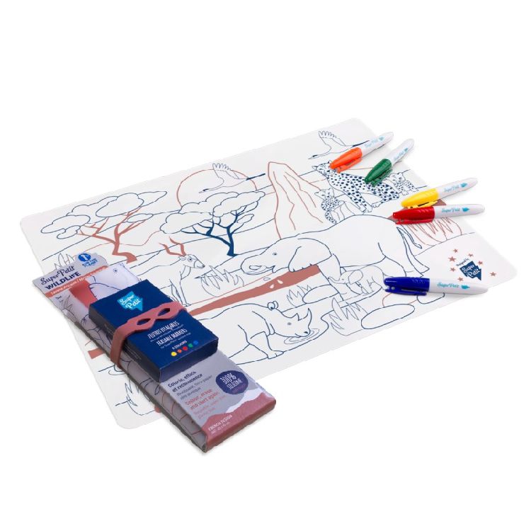 Kleurmateriaal Super Petit Colouring mat | Wildlife